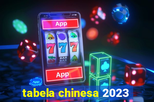 tabela chinesa 2023